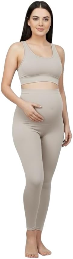 41Isyqx7XXL._AC_SL1500_ بنطلون ليجن ليجنز حوامل مريح للنساء، بنطلون حمل مطاطي عصري، ملابس أمومة مرنة للنساء الحوامل - الصورة 3