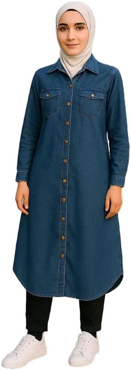 عباية خامه جينز مقاس من XL الي 4XL تلبس من 60 كيلو الى 110 كيلو للنساء GAMAL SONS FOR ABAYA GS-624-42529-Parent