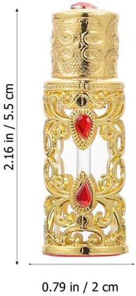 41Y-AuHL8JL._AC_SL1500_ زجاجة عطر قابلة لاعادة الملء للنساء، حاوية فارغة محمولة للعلاج العطري للعلاج العطري بطلاء ذهبي (B3-12 مل) - الصورة 2
