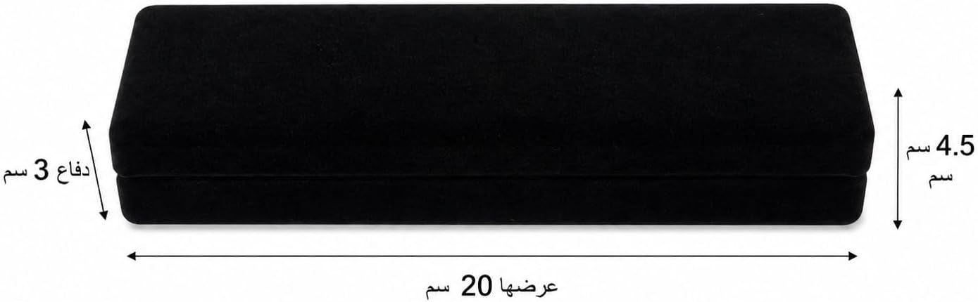510u-1iW7iL._AC_SL1500_ علبة مجوهرات فاخرة صندوق هدايا أسود مع بطانة بيضاء، علبة عرض للإكسسوارات - الصورة 2