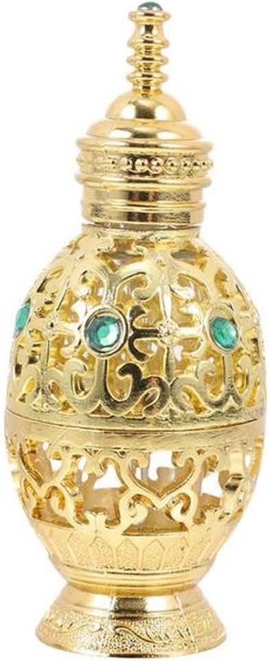 زجاجة عطر قابلة لاعادة الملء للنساء، حاوية فارغة محمولة للعلاج العطري للعلاج العطري بطلاء ذهبي (A1-10 مل)