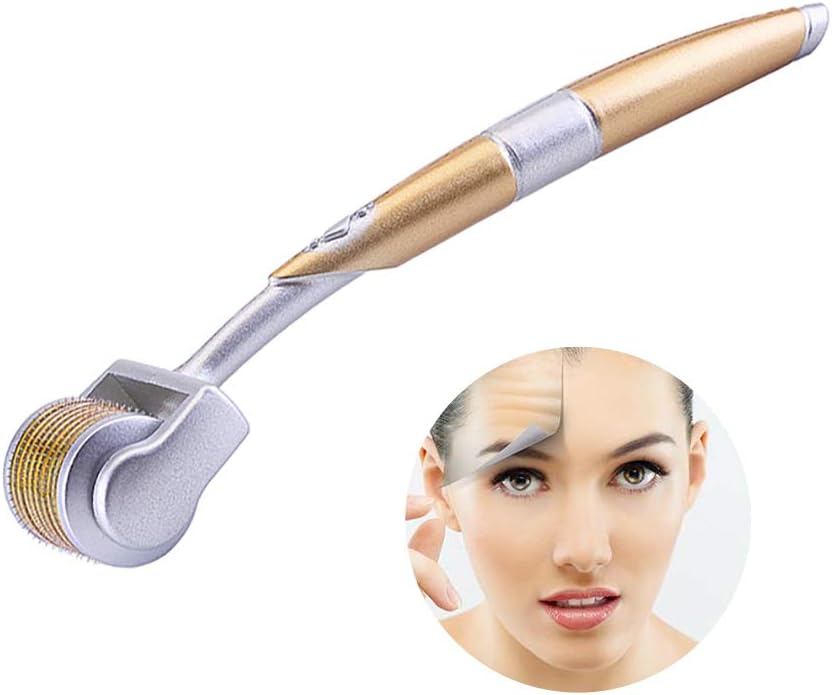 أداة تجميل ديرما رولر 1.5 ملم لتجديد البشرة من 540 إبرة دقيقة من التيتانيوم مع علبة تخزين تستخدم لتقليل التجاعيد وعلامات تمدد البشرة وحب الشباب وإزالة الندوب من كريهاب