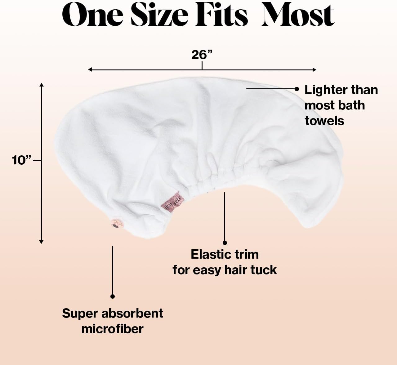 51DBe8RqcTL._AC_SL1500_ Kitsch Microfiber Hair Towel Wrap - Quick Dry Curly Hair Wraps for Women Wet Hair | Microfiber Towel for Hair | Hair Drying Towel Wrap | Hair Towels for Women | Hair Turban for Wet Hair (White) | Ultra Absorbent Microfiber Hair Towels for All Hair Types – Anti-Frizz Hair Wrap Towels, Great Hair Care Gifts for Women - الصورة 3
