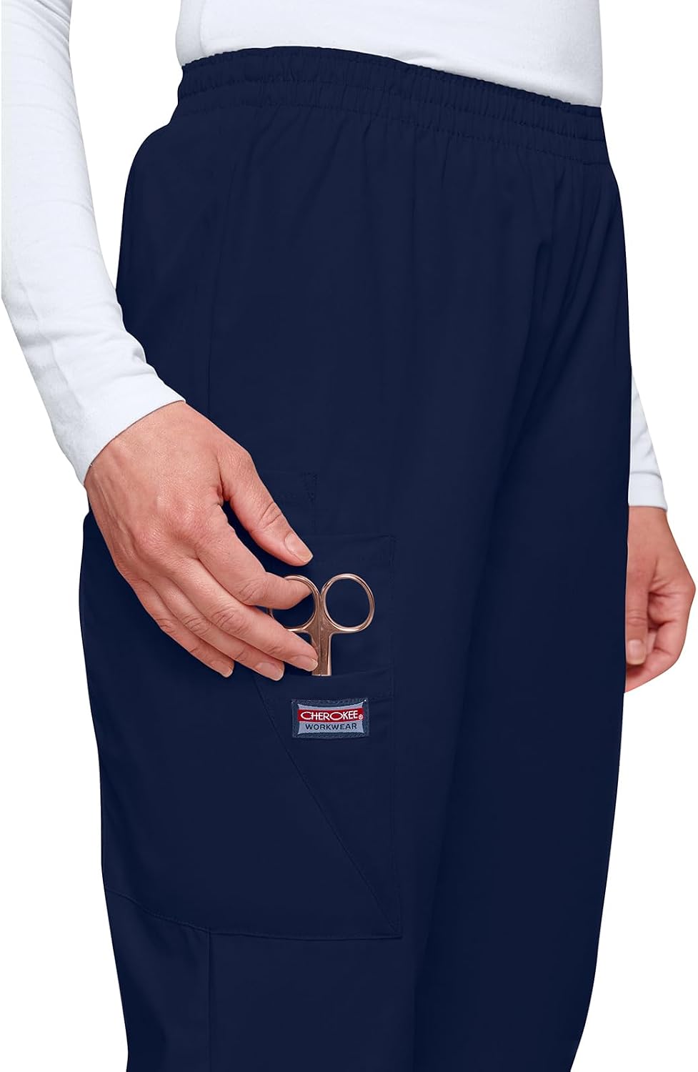 51Jks2McvpL._AC_SL1500_ سروال عملي طبي للنساء برباط خصر مطاطي من شيروكي - الصورة 2