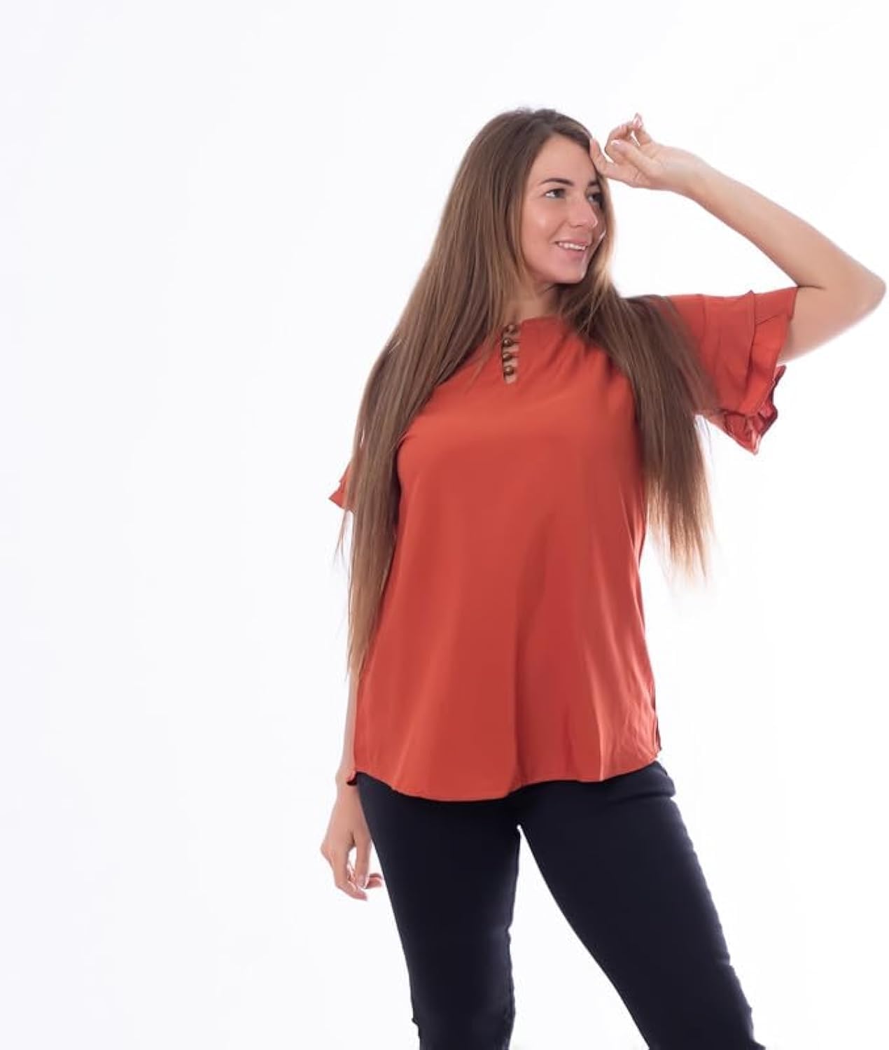 BEBO بلوزه 1/2كم كورنيشه ساده للنساء