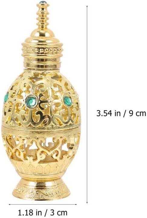 51q2LhzMJrL._AC_SL1500_ زجاجة عطر قابلة لاعادة الملء للنساء، حاوية فارغة محمولة للعلاج العطري للعلاج العطري بطلاء ذهبي (B3-12 مل) - الصورة 3