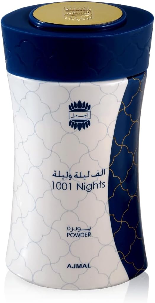 بودرة الجسم المعطرة "ألف ليلة و ليلة" من أجمل للرجال والنساء، 80 جم | بودرة تالك للجسم برائحة تدوم طويلاً للاستخدام اليومي | تمنح البشرة ملمساً ناعماً وشعوراً بالراحة