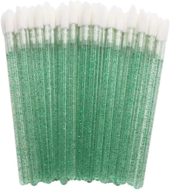 61-FwOR3i5L._AC_SL1500_ 50 قطعة من ادوات توزيع ملمع الشفاه للاستعمال مرة واحدة، عصي مكياج ناعمة مع مقابض لامعة، ادوات فرشاة شفاه دقيقة لمكياج احمر الشفاه واللمعان والكريم، ادوات تجميل صحية للاستخدام مرة واحدة - الصورة 4