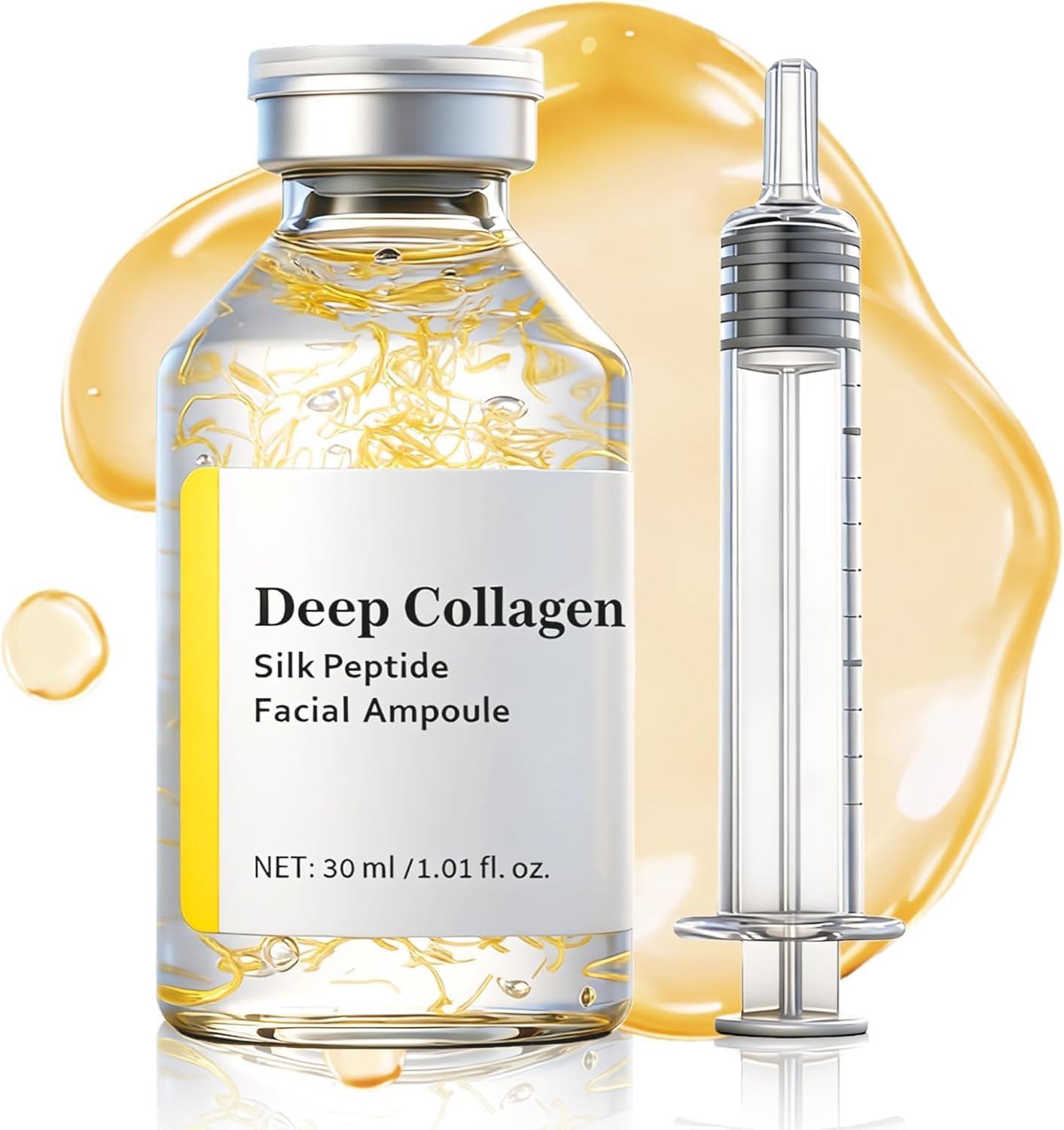 Silk Peptide Intensive Lifting Ampoule Peptides Serum with Micro Infusion System for Face, Korean Anti-Aging Skincare, Firming, Tightening & Hydration, Face Skin Care Gift Set For Women