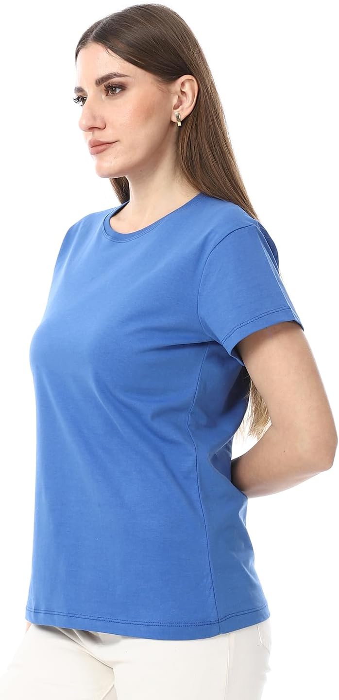 611fr-40yCL._AC_SL1500_ تيشرت بيسيك عصري برقبة دائرية للنساء من أندورا - الصورة 2