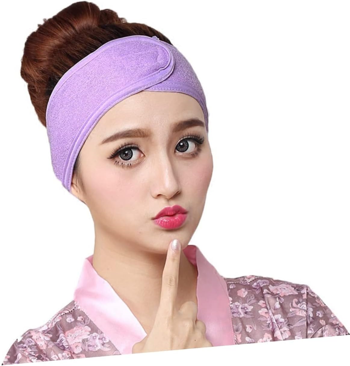 شريط رأس أستك مرن قابل للتعديل من فايشال باند، 1 قطع، يتميز بتصميم لف وإغلاق - فايشال باند - للعناية ببشرة الوجه بشكل سلس وسهل للغاية - مناسب لصالونات المكياج والسبا ورياضة اليوجا وشاور الاستحمام