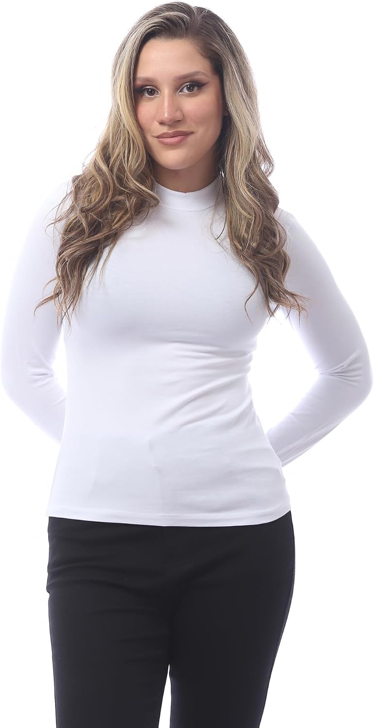 RED COTTON Womens t-shirt High neck long sleeve Shirt (pack of 1)