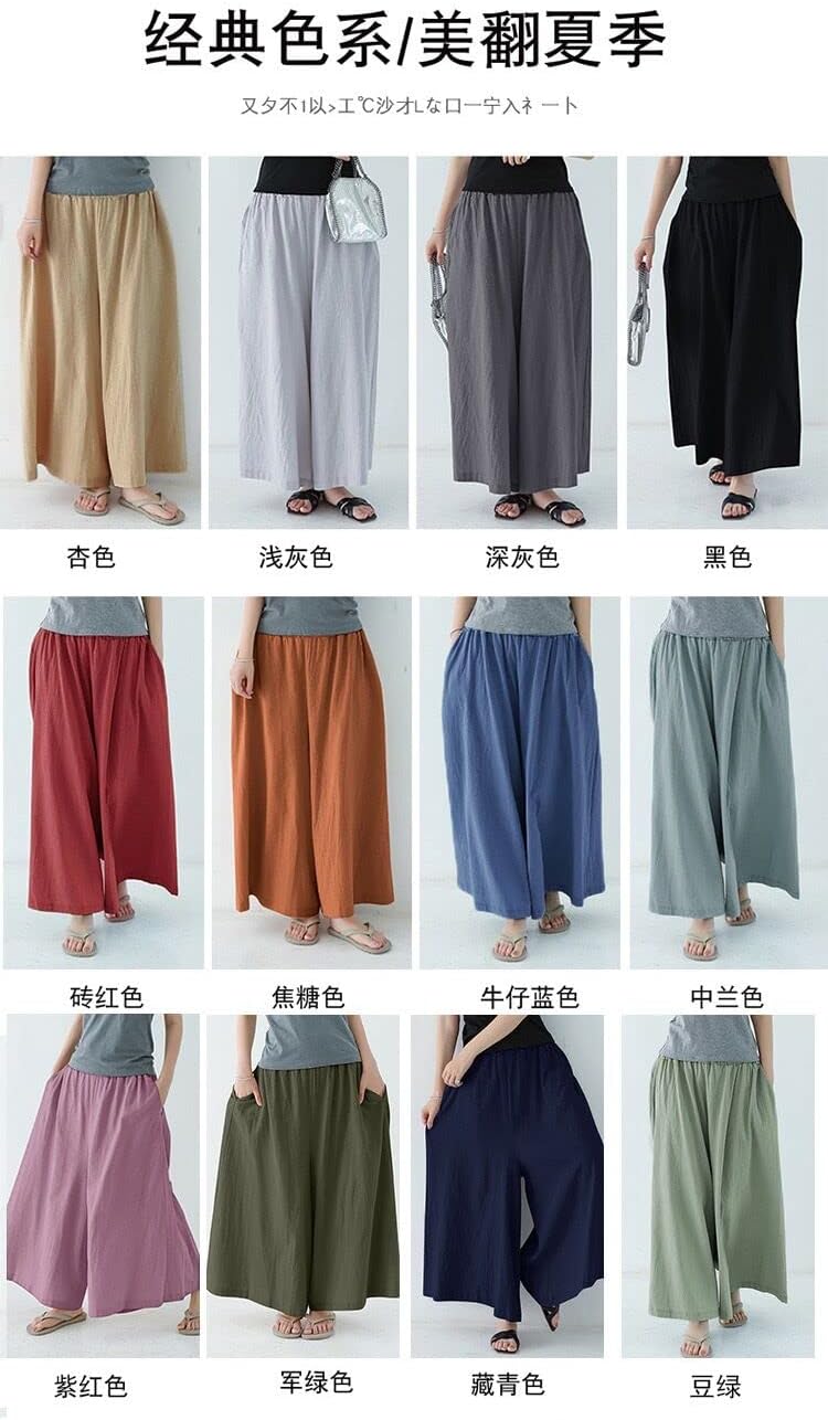 61JGKhUUO4L._AC_SL1500_ بنطلون اساكوسا من كيه كايرديا بطول وتصميم مشابه للتنورة. بنطلون لباس موحد طويل صيفي للسيدات بتصميم كاجوال مع جيوب للنساء - الصورة 4