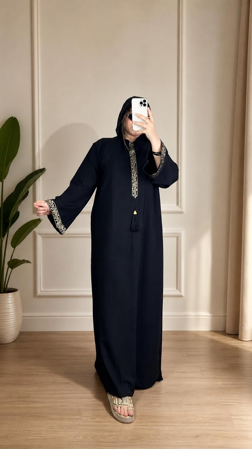 61KY9yvSRXL._AC_SL1500_ عباية حريمى بنمط مغربى مميزة وتريند - عباءة نسائى مريحة وواسعة تناسب جميع الأذواق لاطلالة انيقة - دريس بناتى تطريز فاخر على الصدر والأكمام يضيف لمسة فخامة من فور اتش كود 4056 - الصورة 2