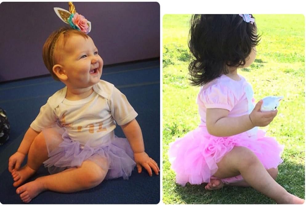 61KdxPFlhIL._AC_SL1500_ تنورة توتو للبنات الصغيرات مع غطاء حفاضات من التول وشريط رأس لعيد الميلاد الأول وتحطيم الكعك، تنورة رقص بطبقات، فستان عيد الميلاد 6-12 شهرًا - الصورة 4