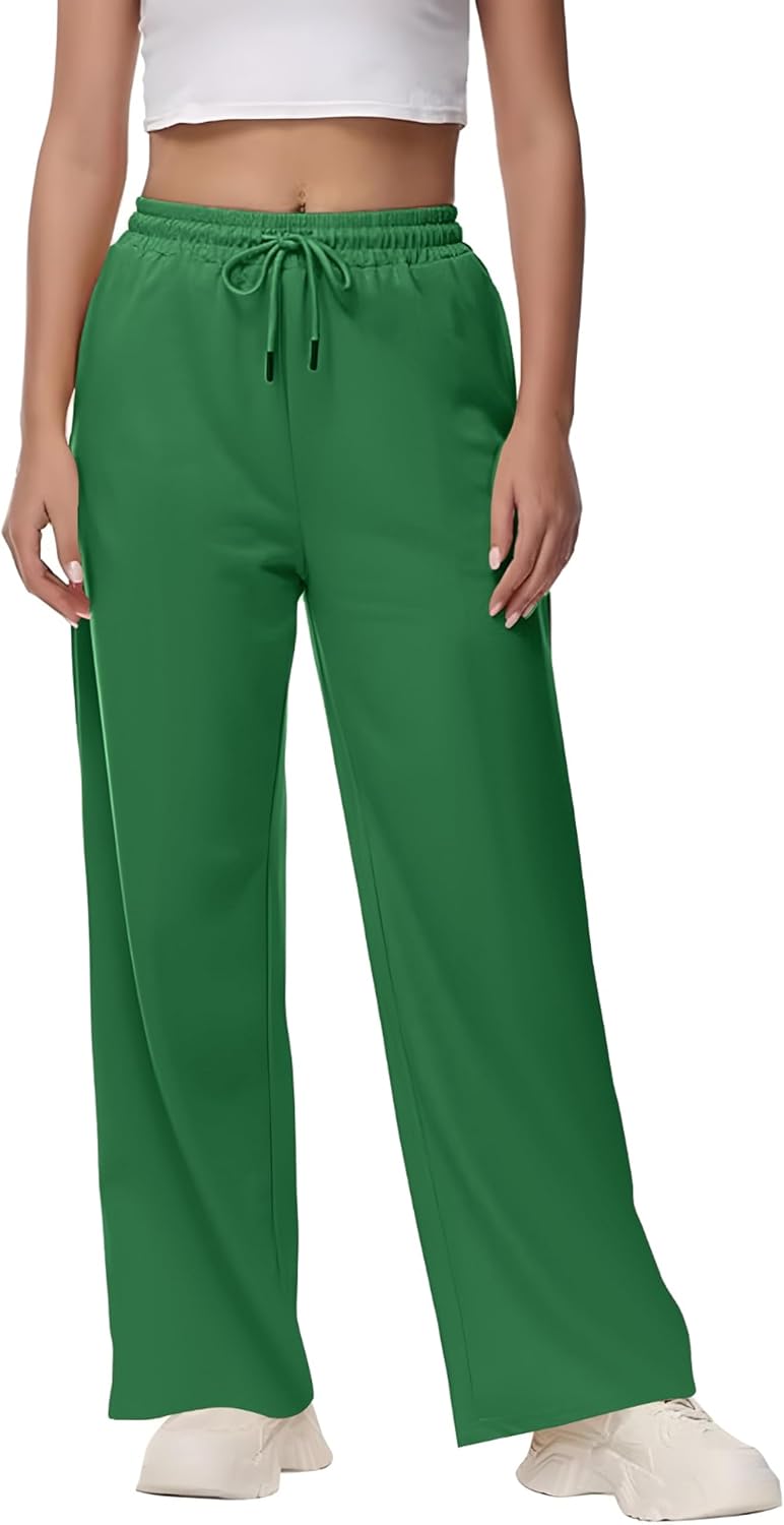 61N6rKlBi4L._AC_SL1500_ بنطلون رياضي للنساء والبنات بخصر مرتفع وأرجل واسعة - قماش ميلتون ناعم مريح للمنزل أو الرياضة المشي تصميم جديد لمزيد من الراحة ميزا - الصورة 3
