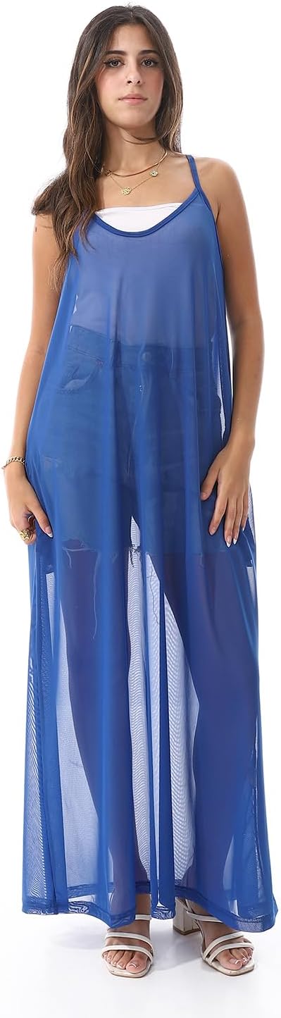 KADY Womens Summer maxi see through dress Summer maxi see through dress (pack of 1)