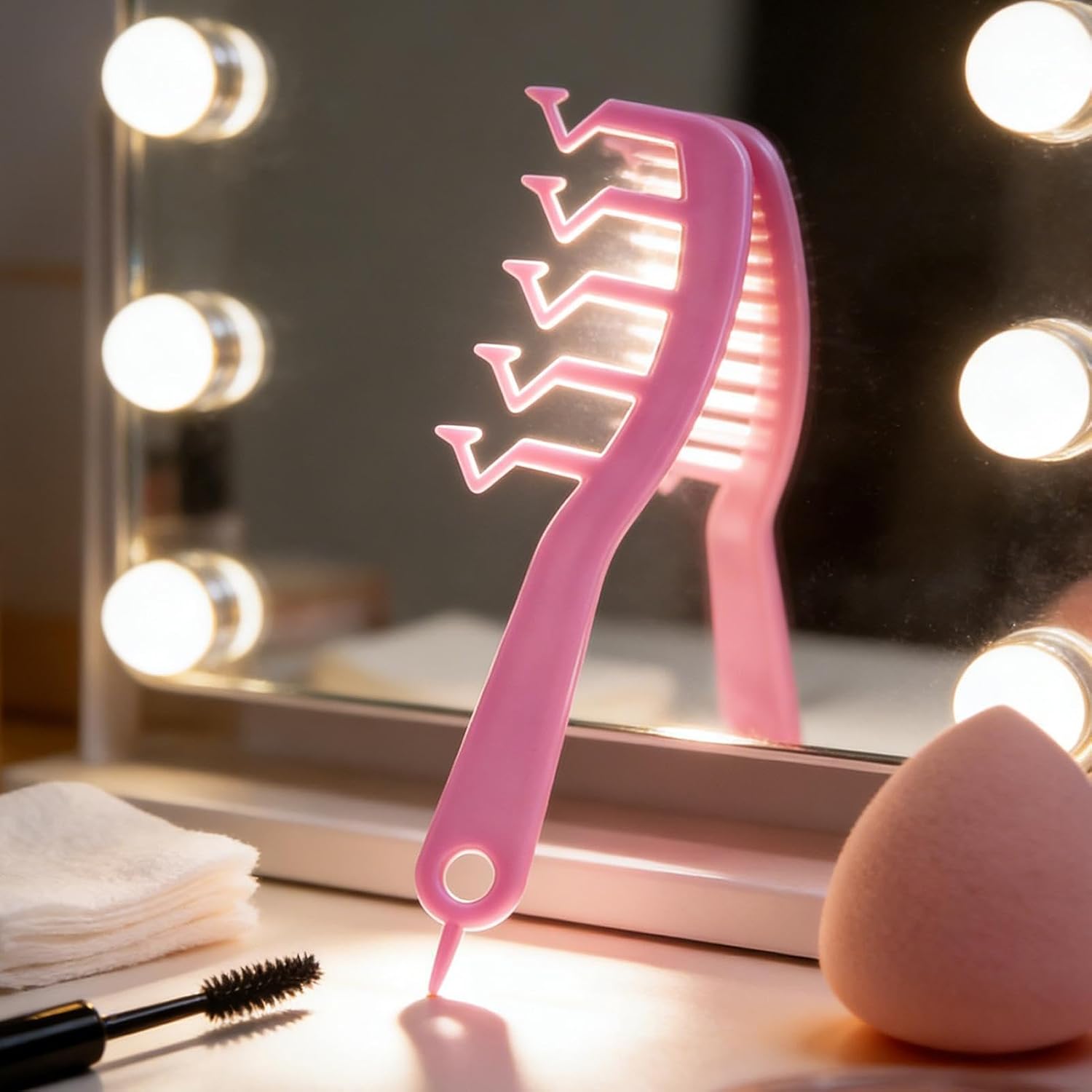 61PkpnWkr9L._AC_SL1500_ Wide Tooth Comb Z-Shaped Seam Covering Volumizing Hairbrush | Anti-Static Texture Comb for Hair Men for Teen Girls Men Women Volume Home Grooming Scalp Massage - الصورة 3