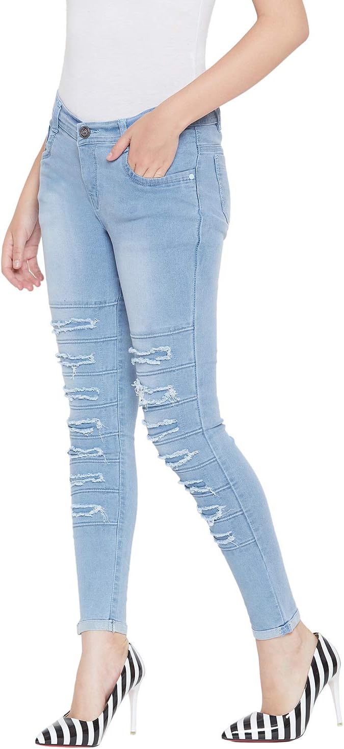 61YhrVWIaDL._AC_SL1500_ سروال جينز للنساء من نيفتي (عبوة من قطعة واحدة)، لون ثلجي موديل JEAN_1246_ICE - الصورة 2
