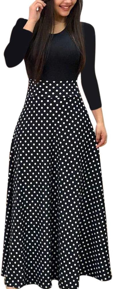 Fankle Women's Bohemian Polka Dots Dress