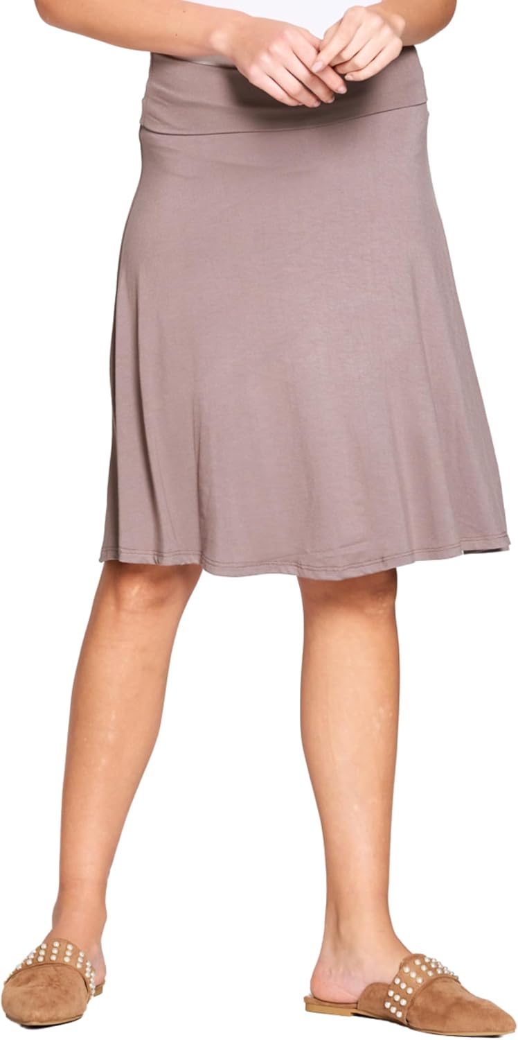 تنورة كاجوال ايه لاين للنساء من بوبانا | High Waisted Soft Trendy Rayon, Sundress Convertible Skirt, Long Length Bodycon Maxi Skirt, Petite and Plus Size