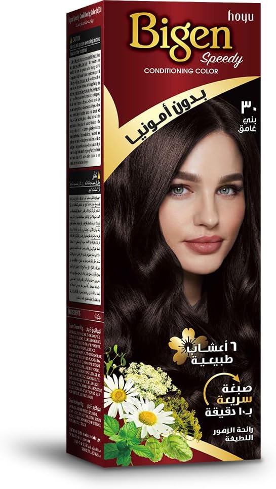 صبغة شعر مرطبة سبيدي بدون امونيا معطرة رائحة ورود جميلة من بيجن، بني غامق رقم 30