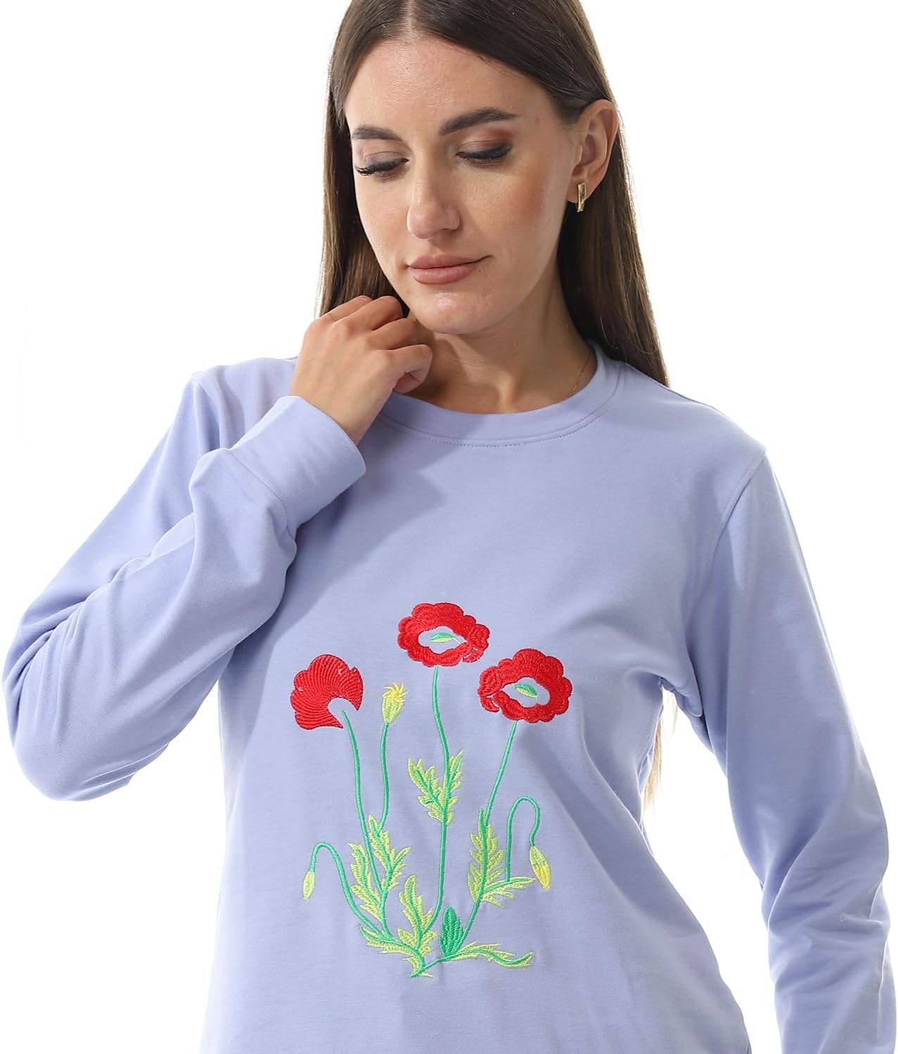 61zmNkv-p-L._AC_SL1500_ CAESAR Womens Women Embroidery T- Shirt Women Embroidery T- Shirt - الصورة 4