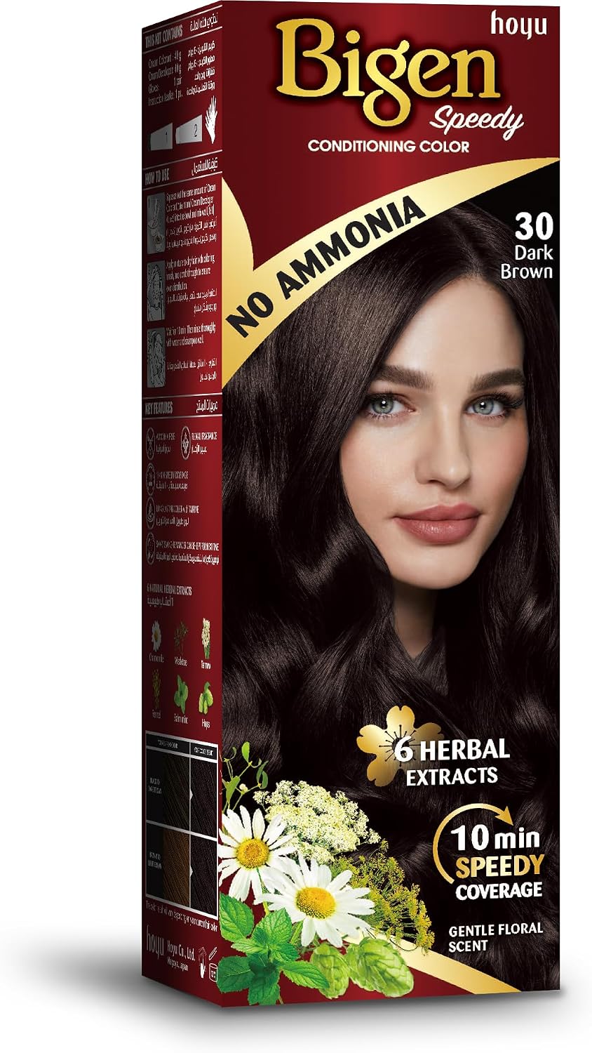 71-7lJBWI5L._AC_SL1500_ صبغة شعر مرطبة سبيدي بدون امونيا معطرة رائحة ورود جميلة من بيجن، بني غامق رقم 30 - الصورة 2