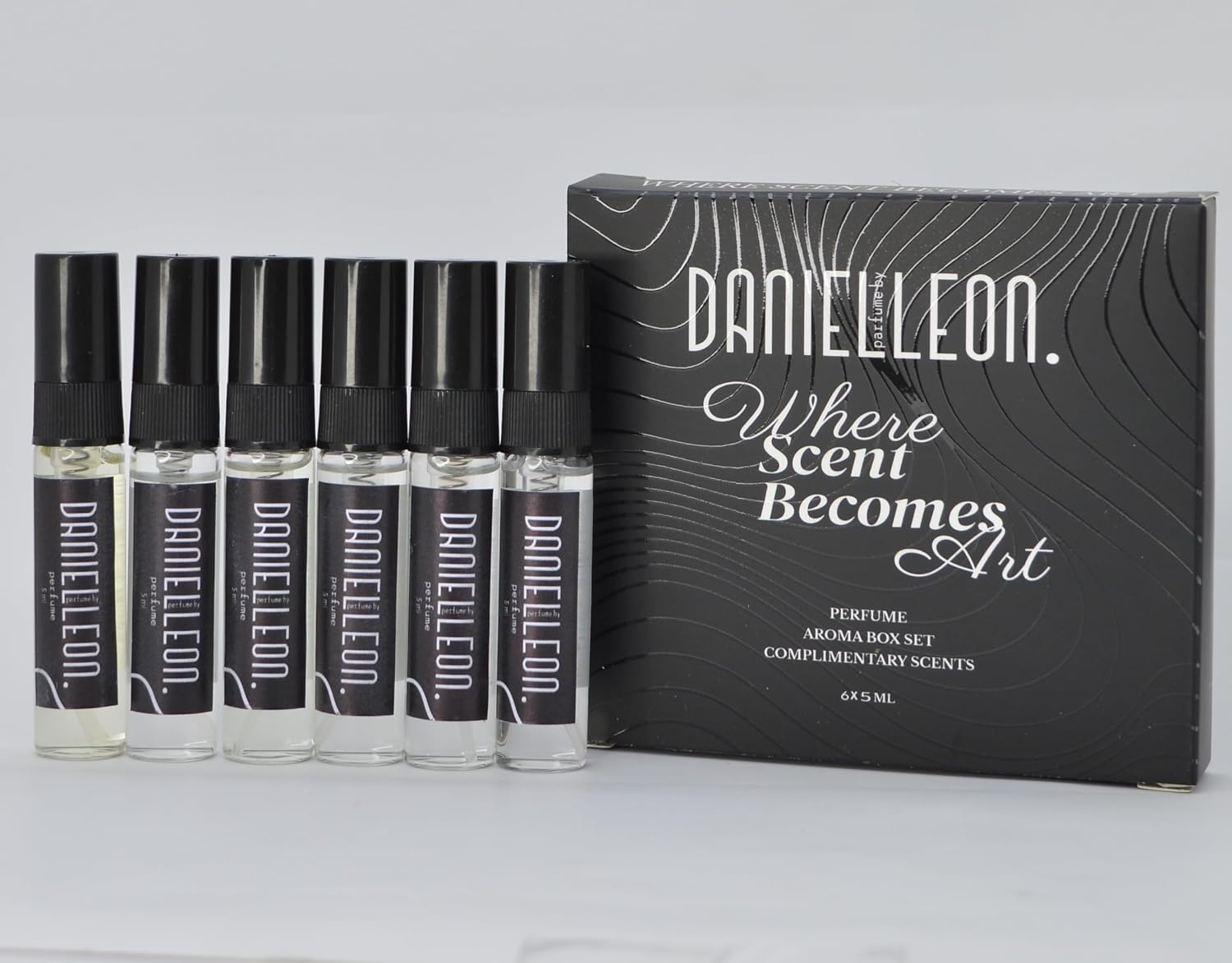 مجموعة عبوات عطور DL-UP1 المستوحاة تدوم طويلًا بحجم مناسب للسفر للجنسين من دانيال ليون، 6 × 5 مل