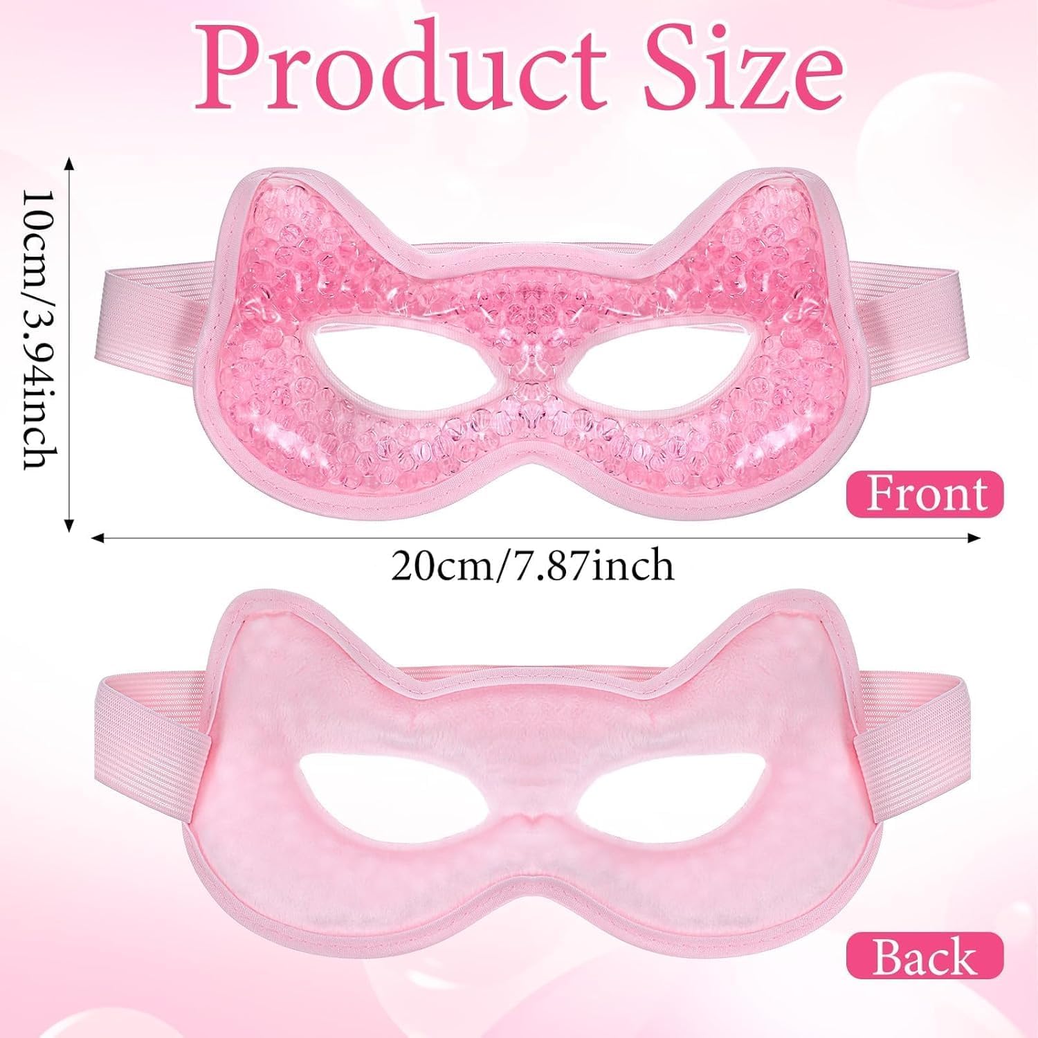 7139udo-NBL._AC_SL1500_ Gel Eye Mask with Holes for Cold and Hot Compress, Reusable Face Mask for Puffy Eyes, Dark Circles, Headaches, Sleeping Relief, Skin Care for Men and Women - الصورة 2