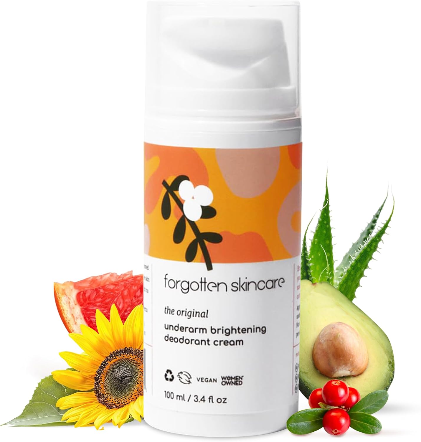 Forgotten Skincare The Original Underarm Brightening Deodorant Cream For Dark Underarms Treatment, Body Odor Eliminator For Women & Men, Ingrown Hair Treatment, Vitamin C & Salicylic Acid