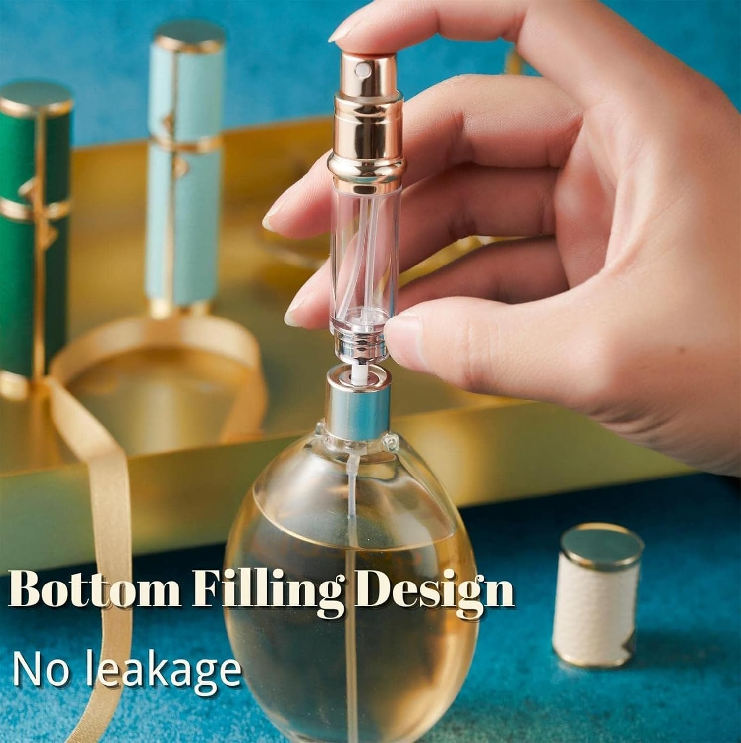 719Q6IybRvL._AC_SL1500_ بخاخ بيفوم محمول من ابوتو، زجاجة عطر صغيرة قابلة لاعادة الملء سعة 5 مل مع بخاخ رذاذ ناعم، موزع عطر فارغ بحجم مناسب للسفر للنساء والرجال أثناء التنقل - الصورة 4