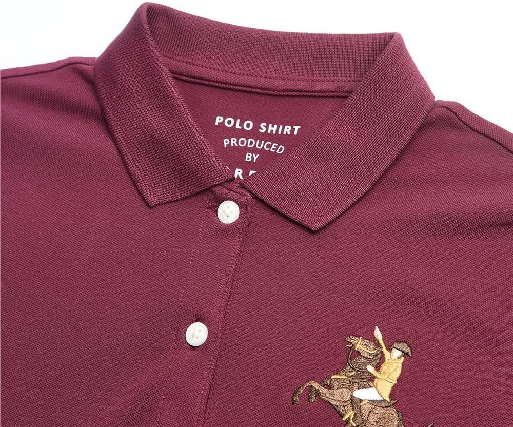 71FoadHWm-L._AC_SL1500_ جيوردانو قميص بولو نابليون مطرز بقصة ضيقة للنساء، لون احمر، مقاس L - الصورة 3