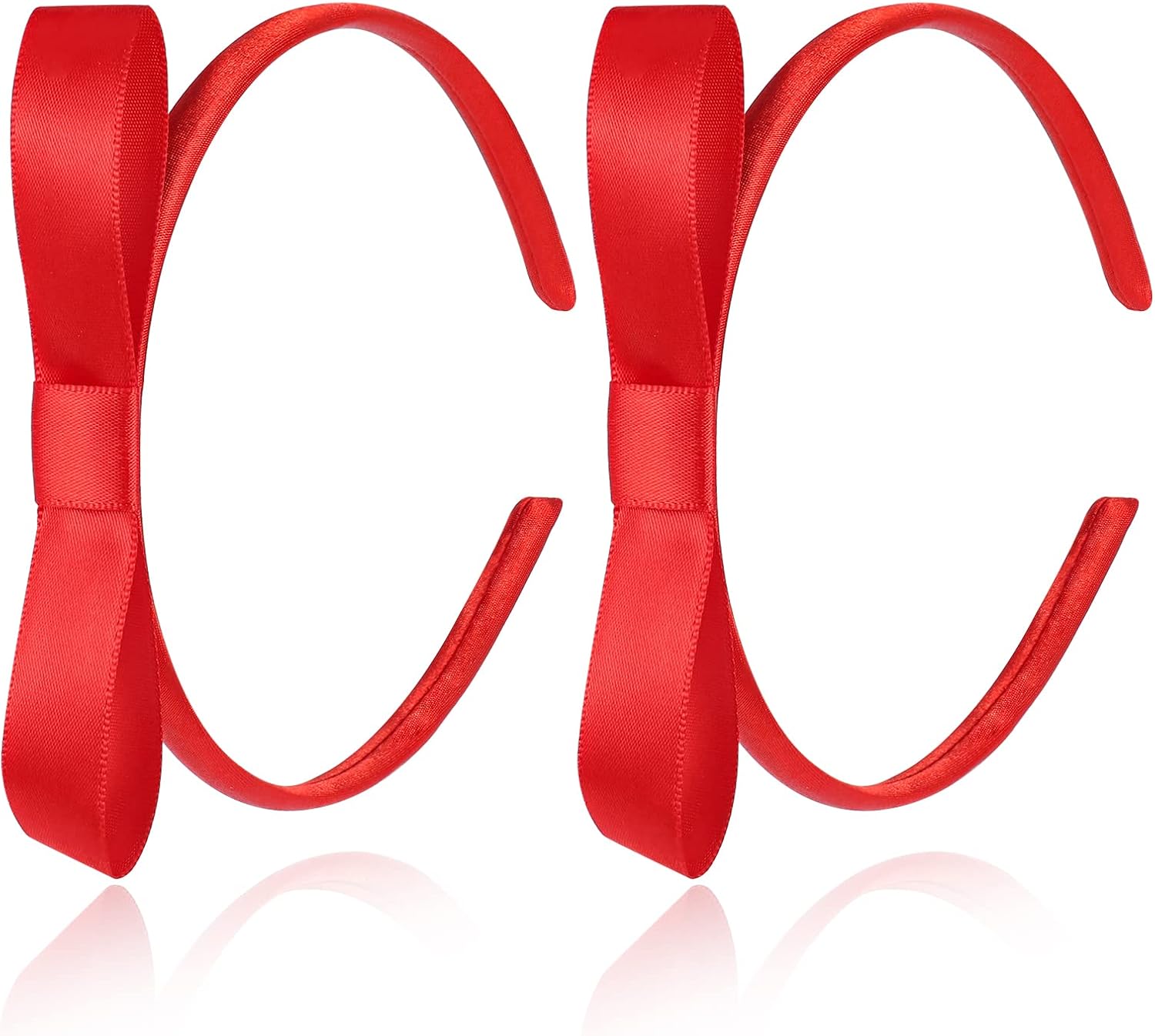 71HvOc-lwSL._AC_SL1500_ طوق شعر بفيونكة حمراء من قطعتين بتصميم فينتاج للنساء والفتيات، اكسسوارات شعر هدية للاطفال، هدية للحفلات التنكرية (احمر) - الصورة 4