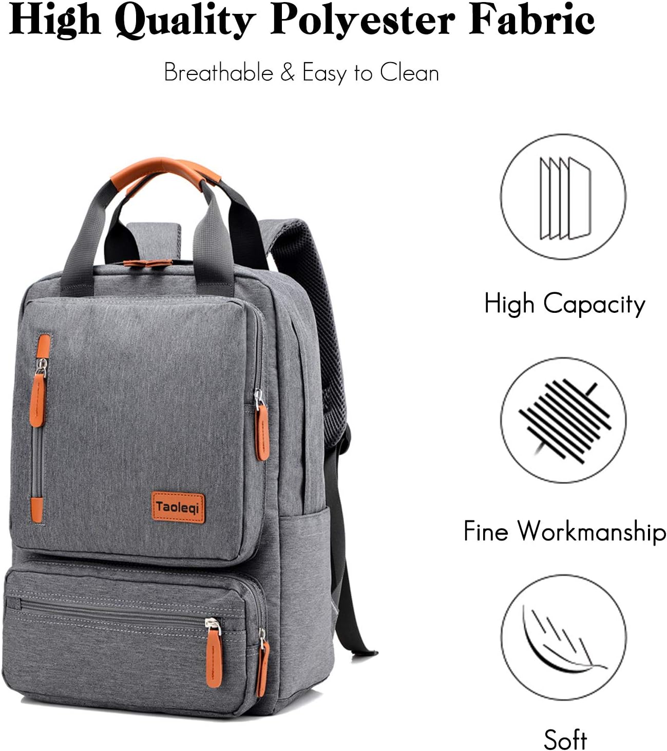 71KK-rpbHRL._AC_SL1500_ FANDARE Unisex Backpack School Backpack Men Women for 15.6 Inch Laptop School Bag School Bag Waterproof Handbag for Business Travel School Bag School Bag Uni Everyday Campus Daypacks - الصورة 3