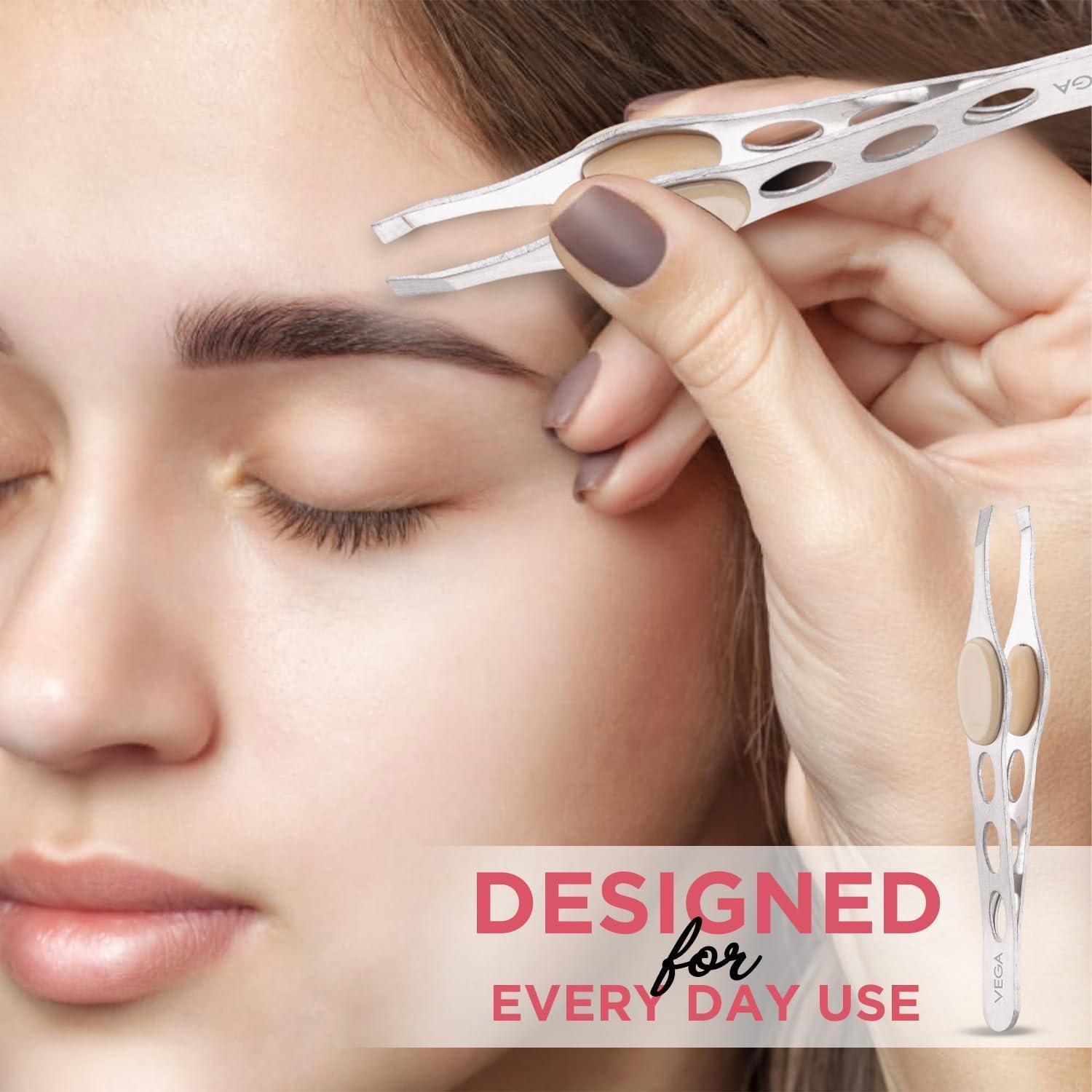 71NIcsixvKL._AC_SL1500_ ملقاط من الفولاذ المقاوم للصدأ مصمم بدقة لإزالة شعر الحواجب والوجه بسهولة وفعالية - 2 قطعة متعدد الألوان - الصورة 4