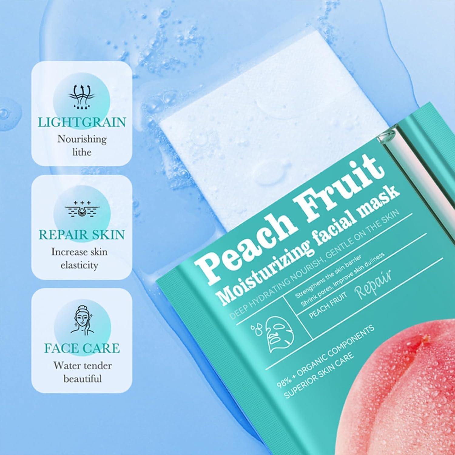 71Oc2BJuqqL._AC_SL1500_ YelaJoy 22PCS Plant and Fruit Masks, Bulk Collagen Face Mask for Women Skin Care, Facial Mask Skincare Gifts Set, Soothe Face Masks for Spa Party, Hydrate and WhitenTypes - الصورة 2