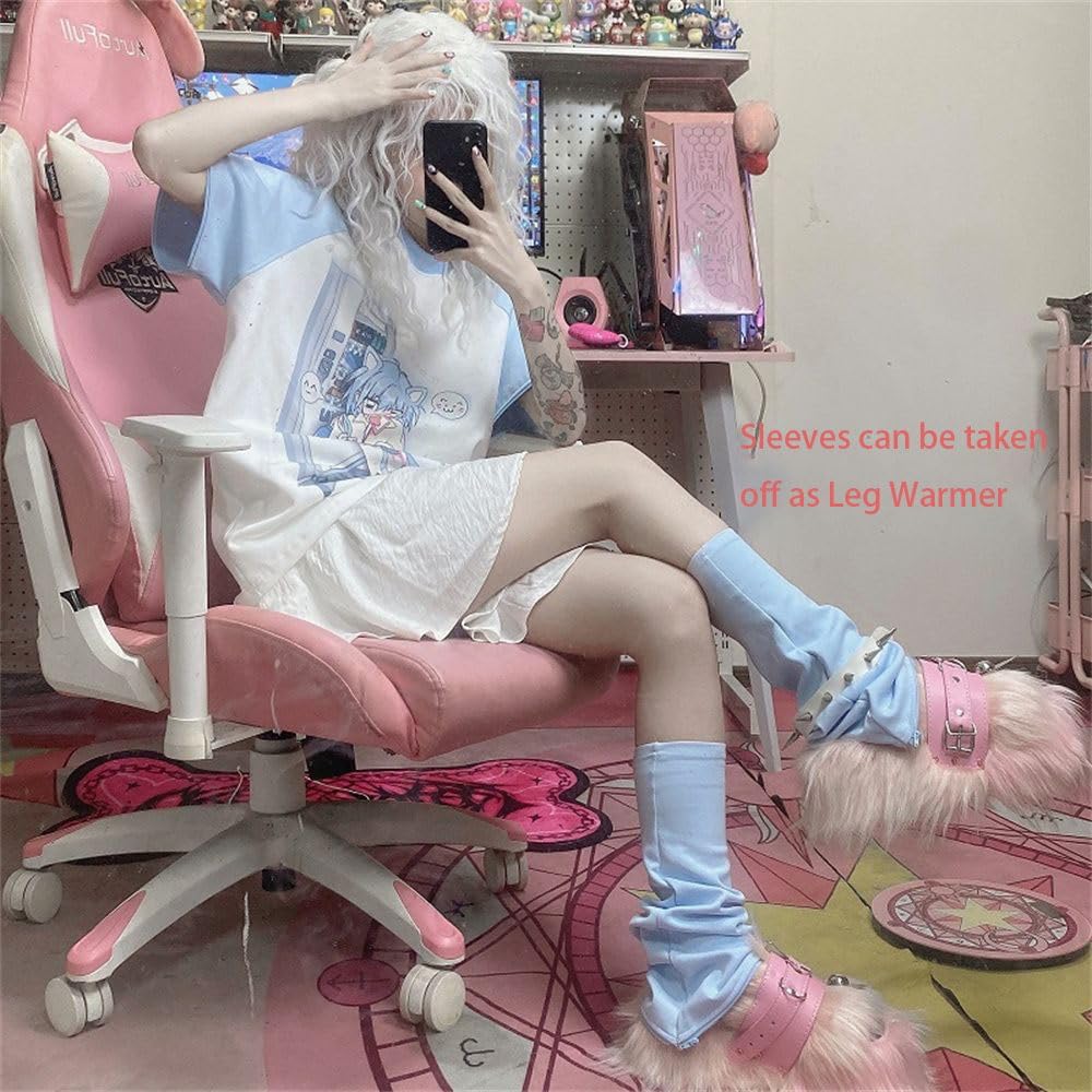 71a-KqTPfqL._AC_SL1500_ تي شيرت جميل باكمام طويلة للنساء من واي 2 كيه، سويت شيرت لطيف بطبعة انيمي كاواي كات جيرل - الصورة 2