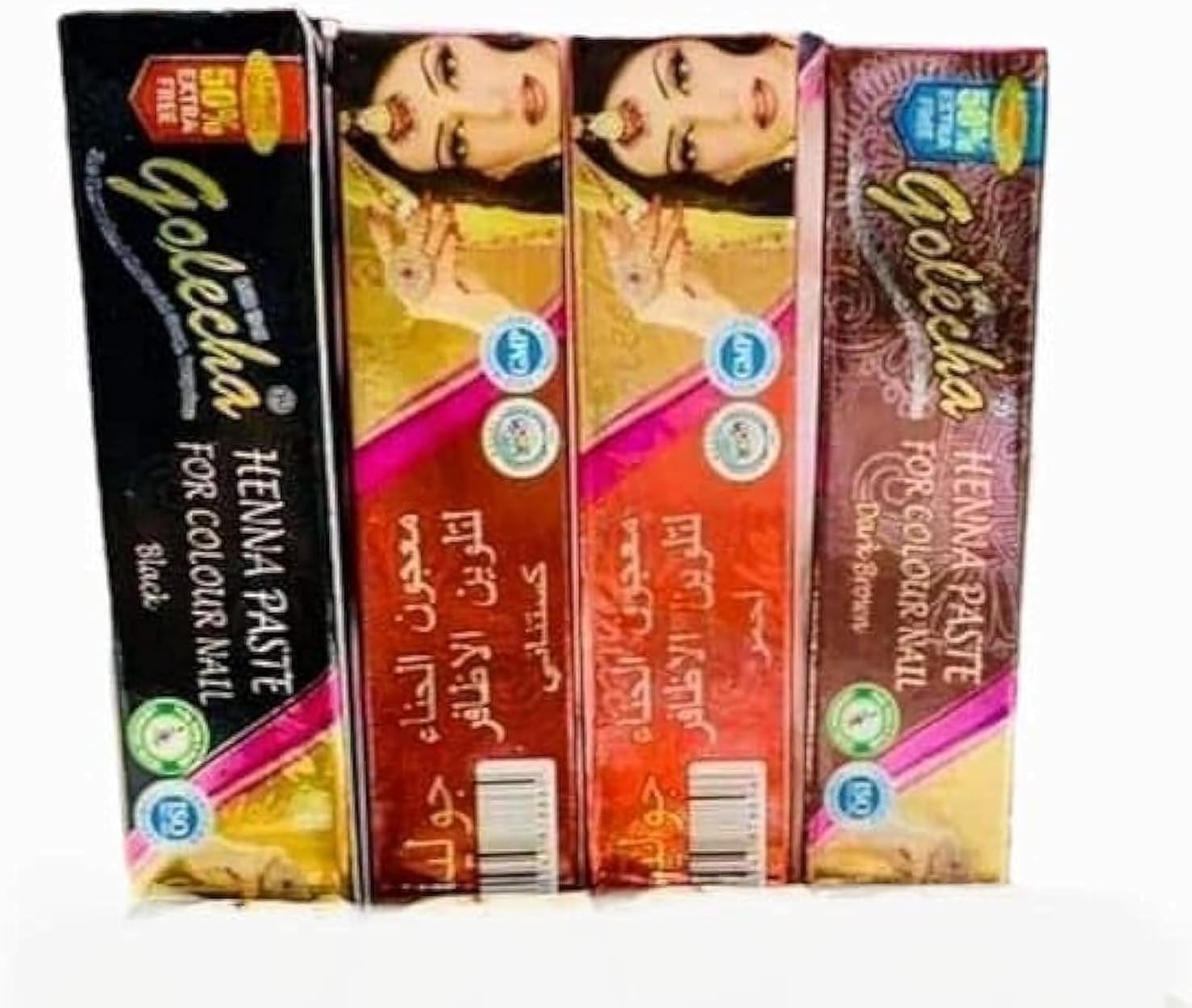 حنه جوليشا لتلوين الاظافر 4 الوان مختلفه , متعدد الالوان