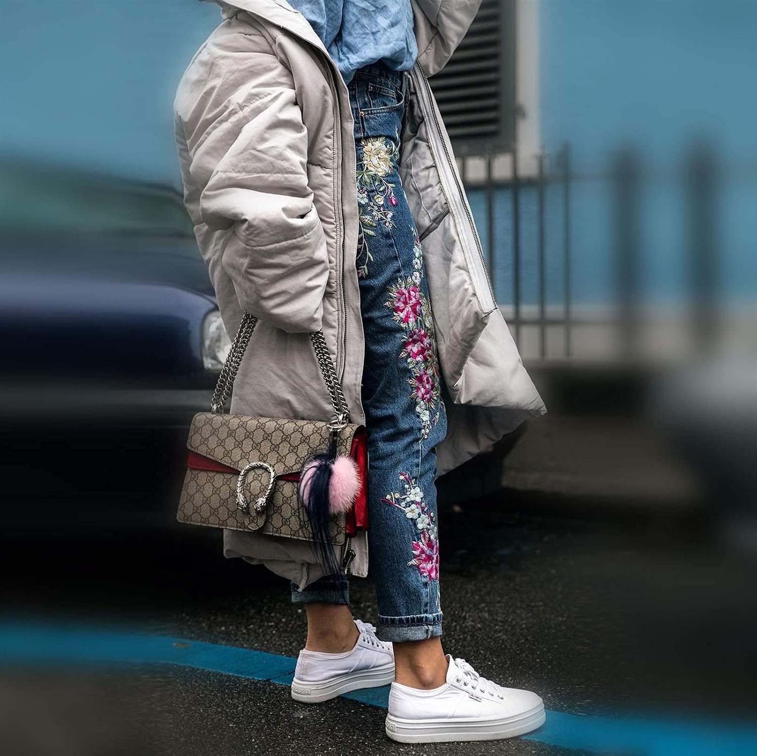 71i33hxk1XL._AC_SL1500_ Women's Denim Jeans Leggings Women Jeans Slim Skinny High Waisted Jeggings Stretch Denim Trousers Front and Back Embroidered High-Rise Slim Straight-Leg Jeans (Blue,Large) - الصورة 2