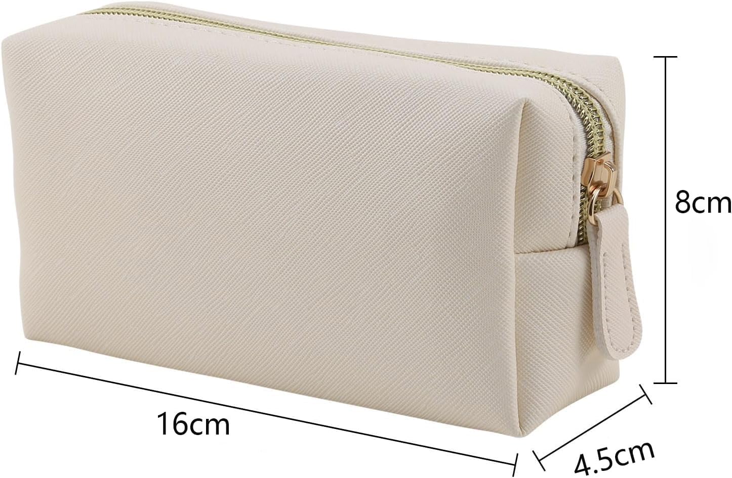 71iyAIZcogL._AC_SL1500_ شنطة مكياج جلدية من اكس سبرينج، منظم مستحضرات تجميل مقاوم للماء مع سحاب، شنطة سفر محمولة لادوات الزينة للنساء والفتيات - الصورة 2
