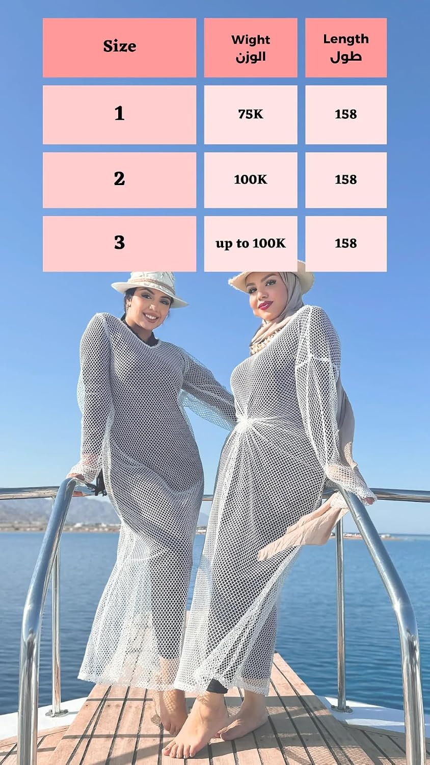 81LzRW2plLL._AC_SL1500_ فستان شبكي للنساء من كودرا، تصميم ماكسي شبه شفاف، كم طويل، فوشيا وابيض، طول 158 سم - الصورة 3