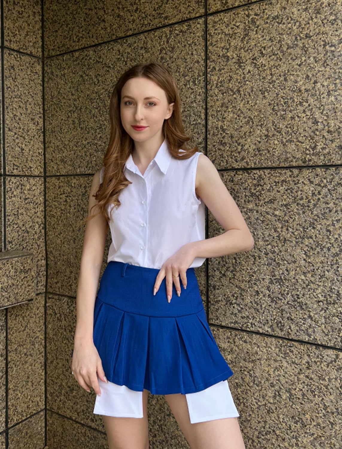 81O1M-h5N5L._AC_SL1500_ Zeagoo Women's Sleeveless Button Down Shirts Blouses Solid Casual Basic V Neck Tank Tops for Work S-XXL - الصورة 4
