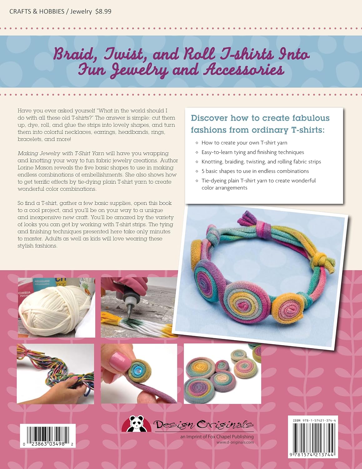 81Wd4b-0SfL._AC_SL1500_ Making Jewelry with T-Shirt Yarn: How to Create Fabulous Fabric Accessories: 3498 - الصورة 2