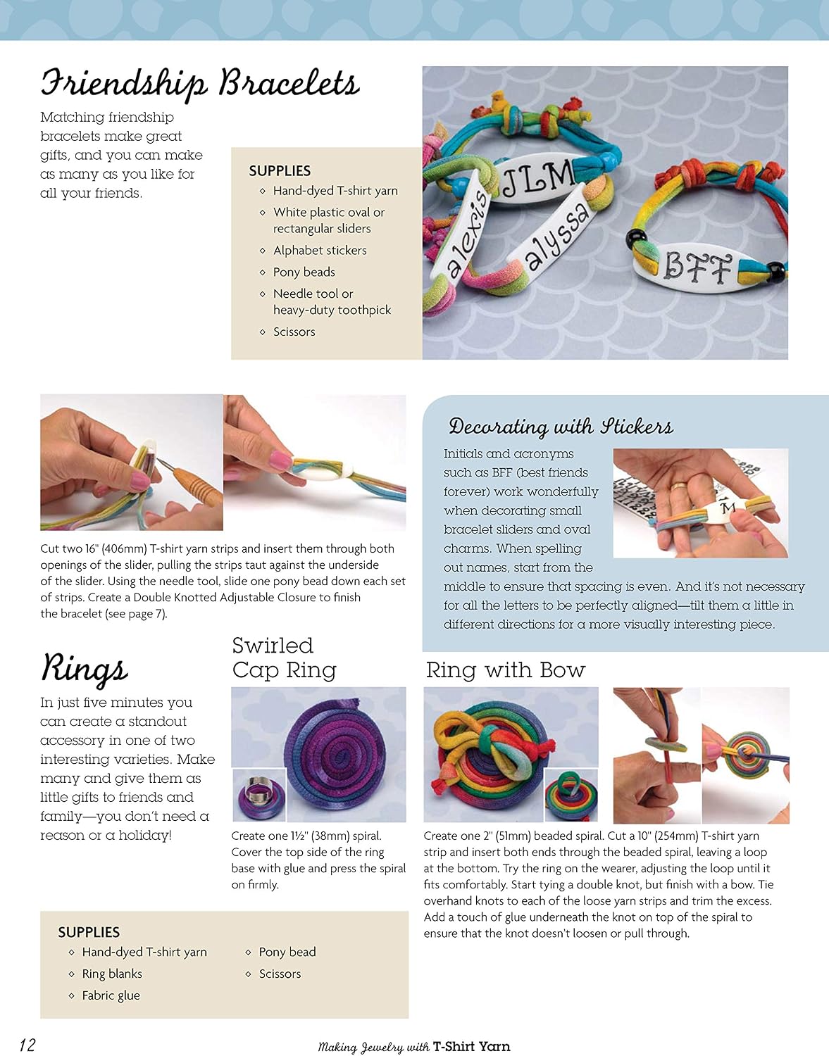 91DZboy8W4L._AC_SL1500_ Making Jewelry with T-Shirt Yarn: How to Create Fabulous Fabric Accessories: 3498 - الصورة 3
