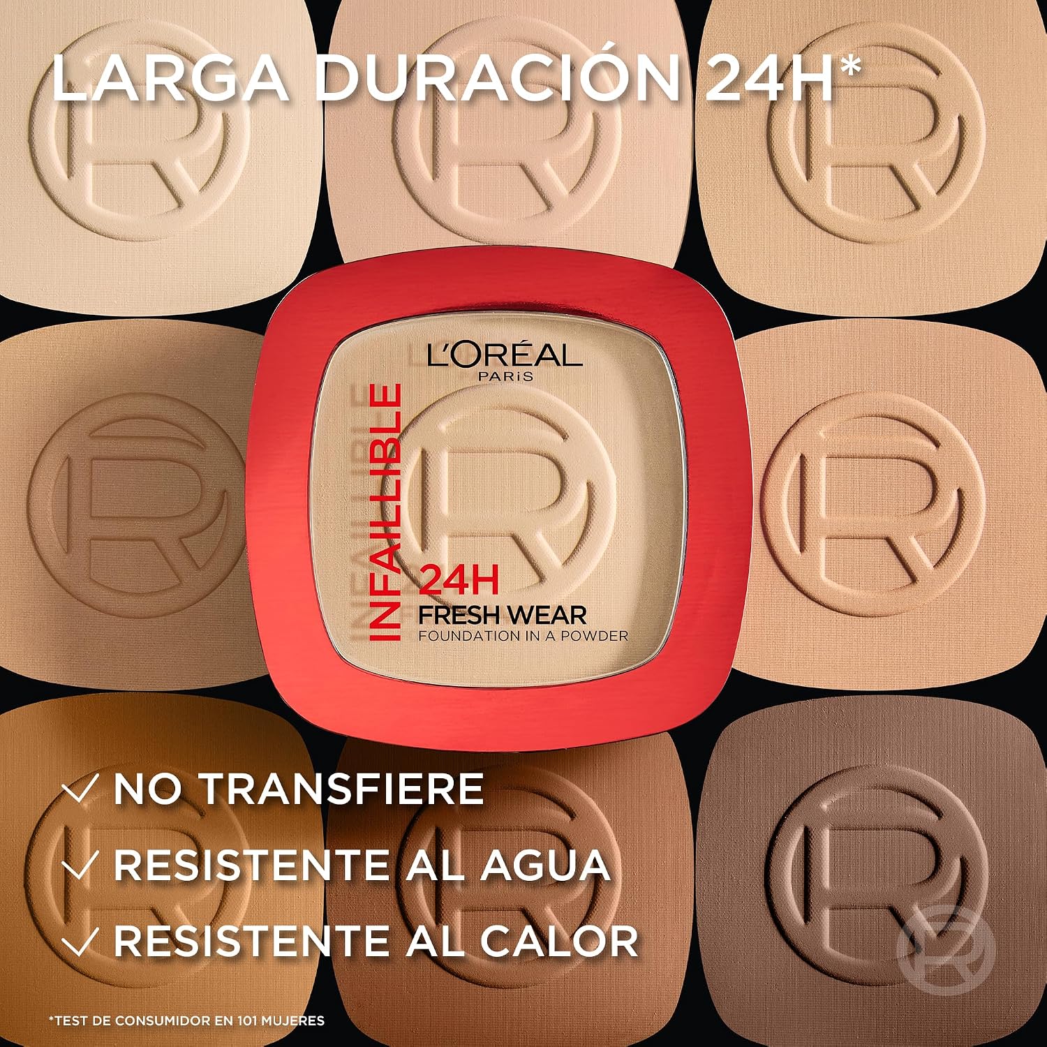 91XnpQKpHCL._AC_SL1500_ مسحوق كريم اساس انفايليبل 24 اتش فريش وير من لوريال باريس، بيج 220 - الصورة 3